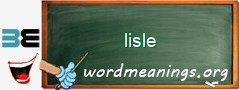 WordMeaning blackboard for lisle